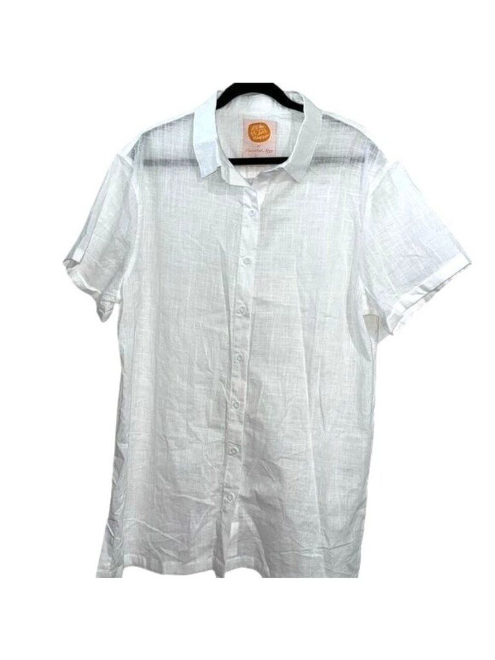 Lucky We Live Hawaii X Goldfish Kiss White Button-Up Shirt XL/2XL 100% Cotton Sh